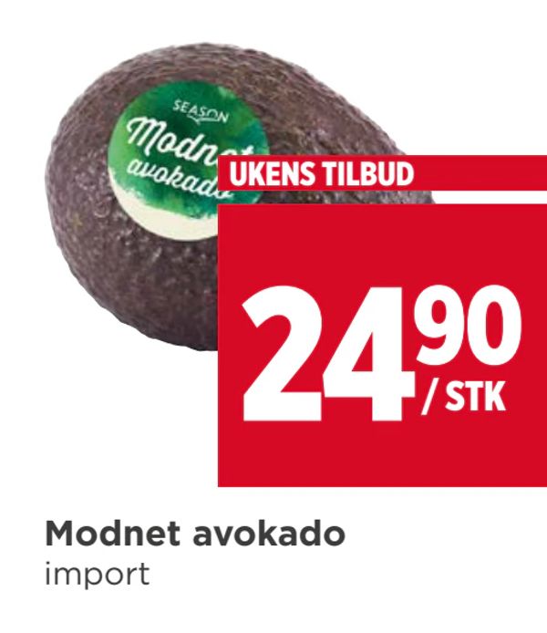 Modnet avokado import UKENS TILBUD
