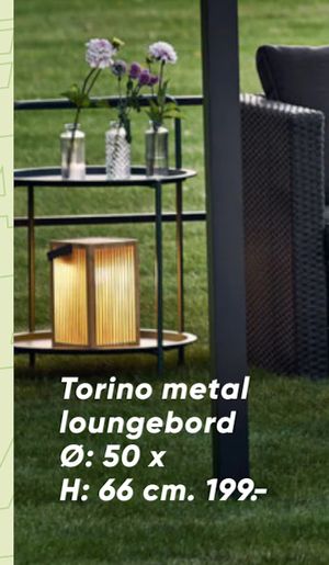 Torino metal loungebord