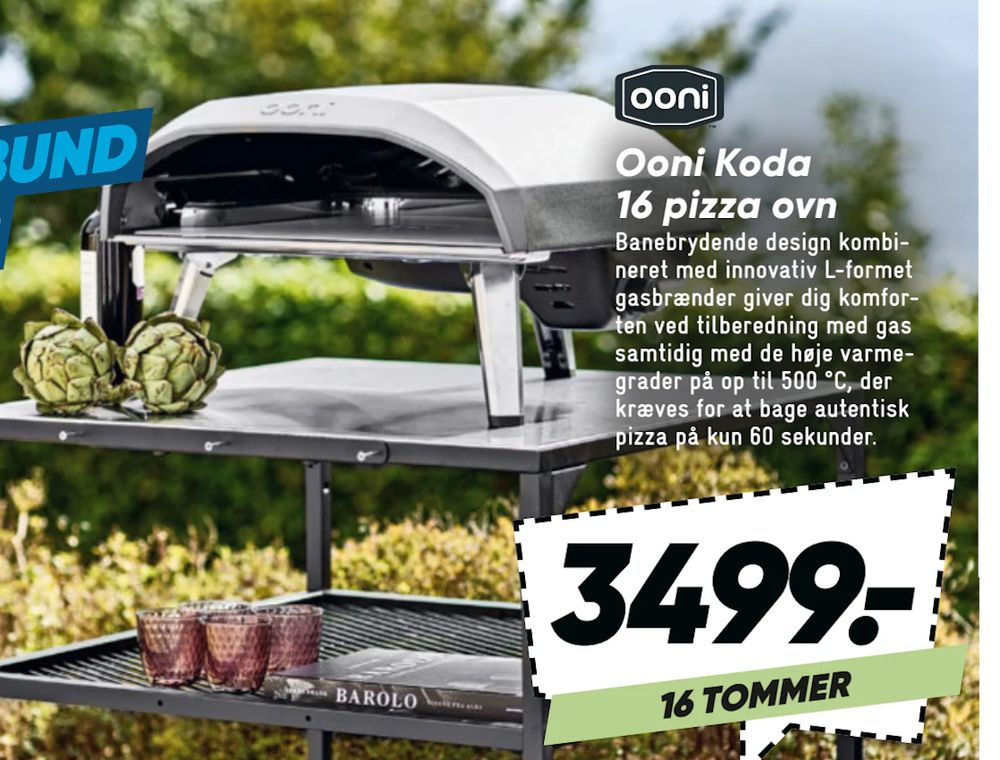 Tilbud på Ooni Koda 16 pizza ovn fra Bilka til 3.499 kr.