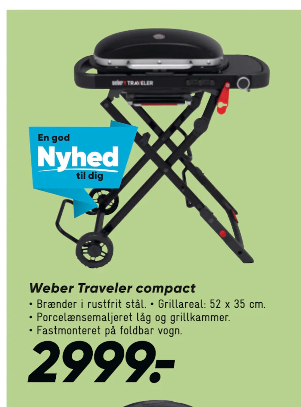 Tilbud på Weber Traveler compact fra Bilka til 2.999 kr.