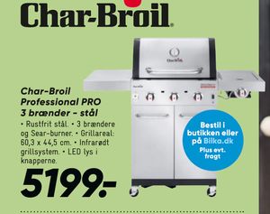 Char-Broil Professional PRO 3 brænder - stål