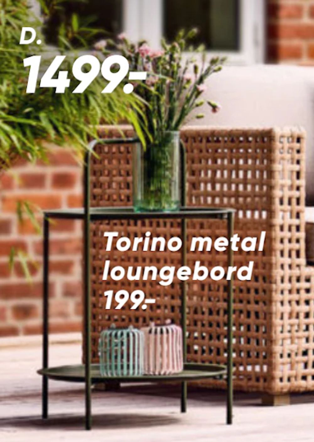 Tilbud på Torino metal loungebord fra Bilka til 199 kr.