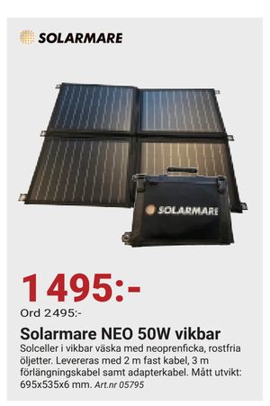 Solarmare NEO 50W vikbar