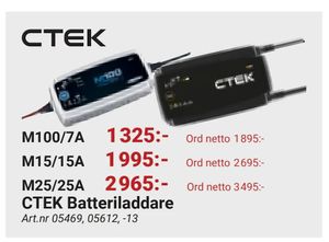 CTEK Batteriladdare