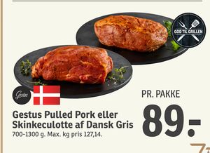 Gestus Pulled Pork eller Skinkeculotte af Dansk Gris