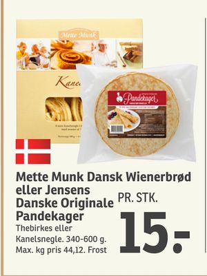 Mette Munk Dansk Wienerbrød eller Jensens Danske Originale Pandekager