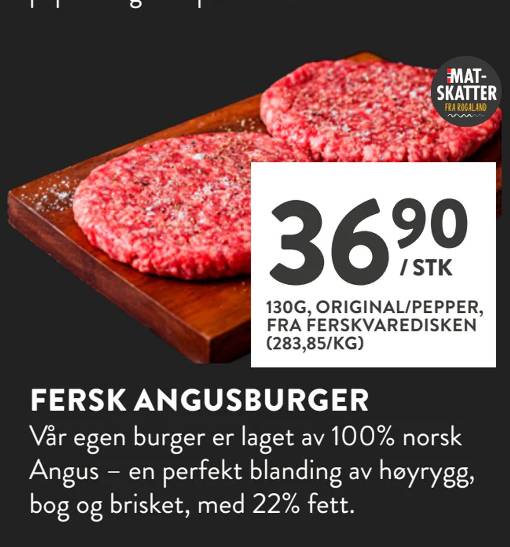Fersk Angusburger
