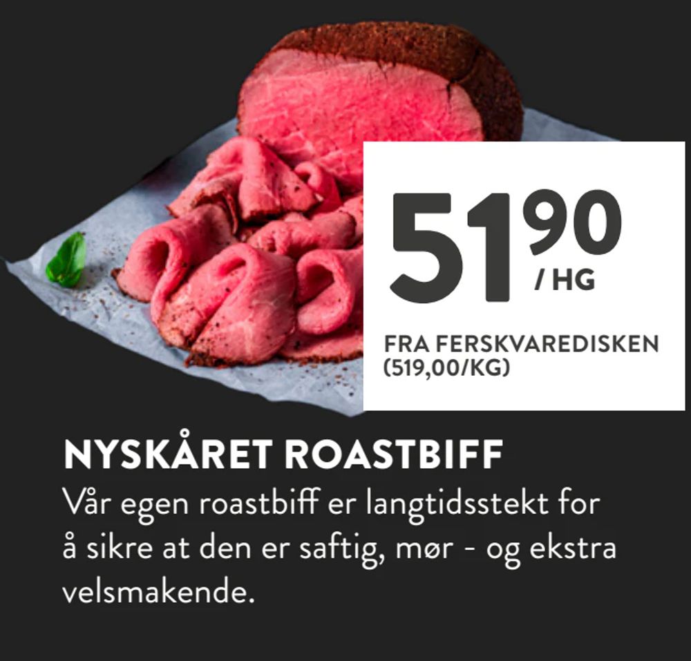 Nyskåret Roastbiff