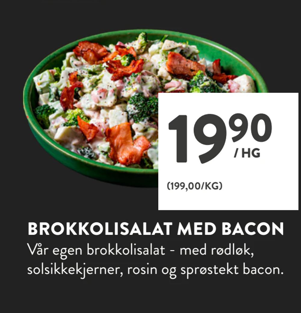 Brokkolisalat med Bacon