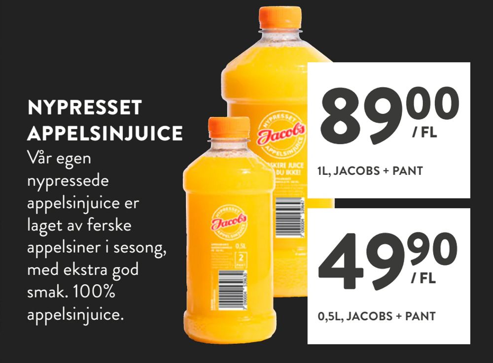 Nypresset Appelsinjuice