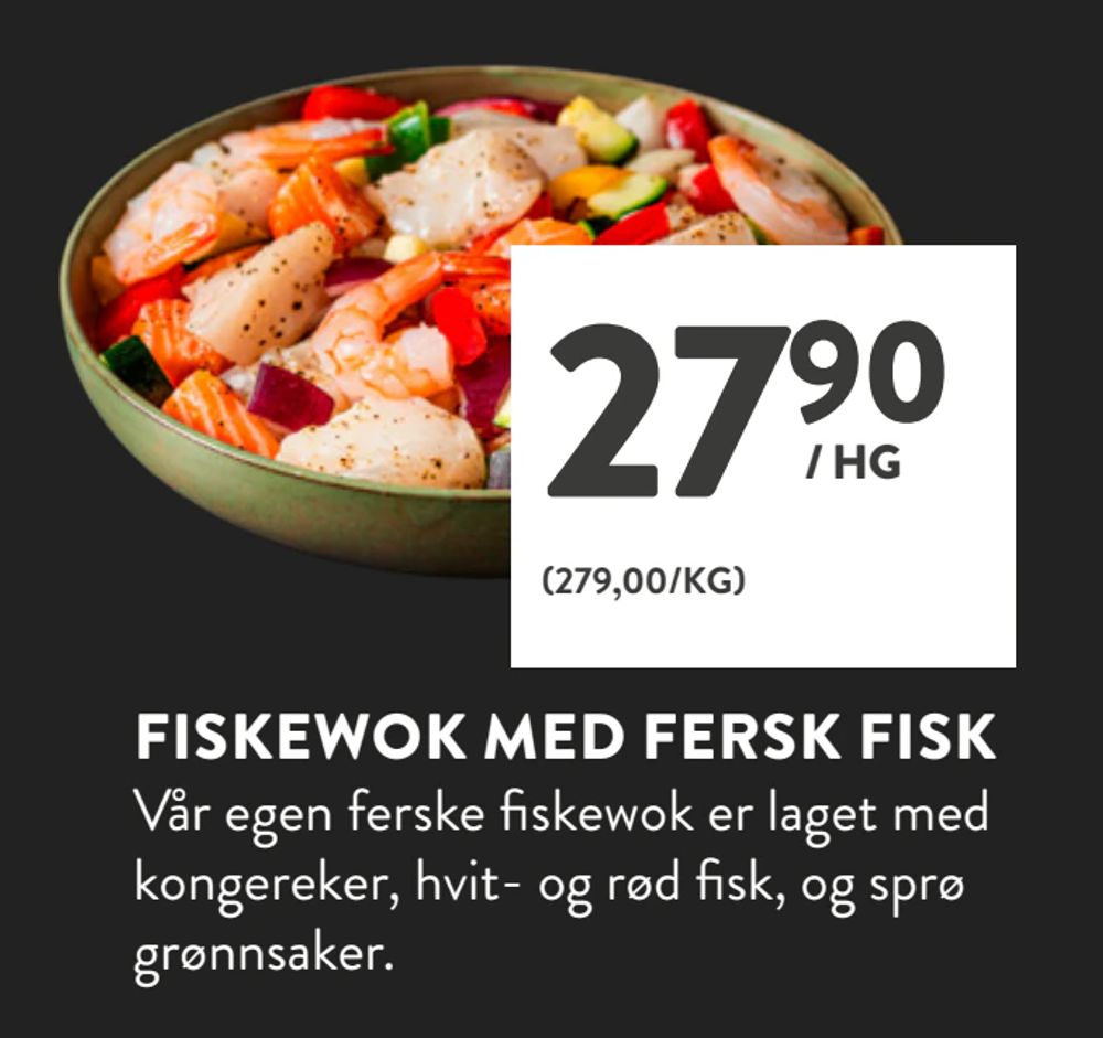 Fiskewok med Fersk Fisk
