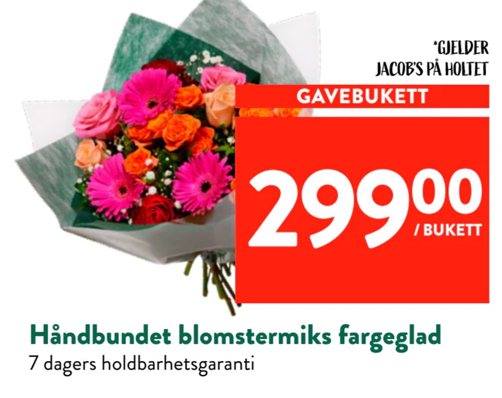 Håndbundet blomstermiks fargeglad