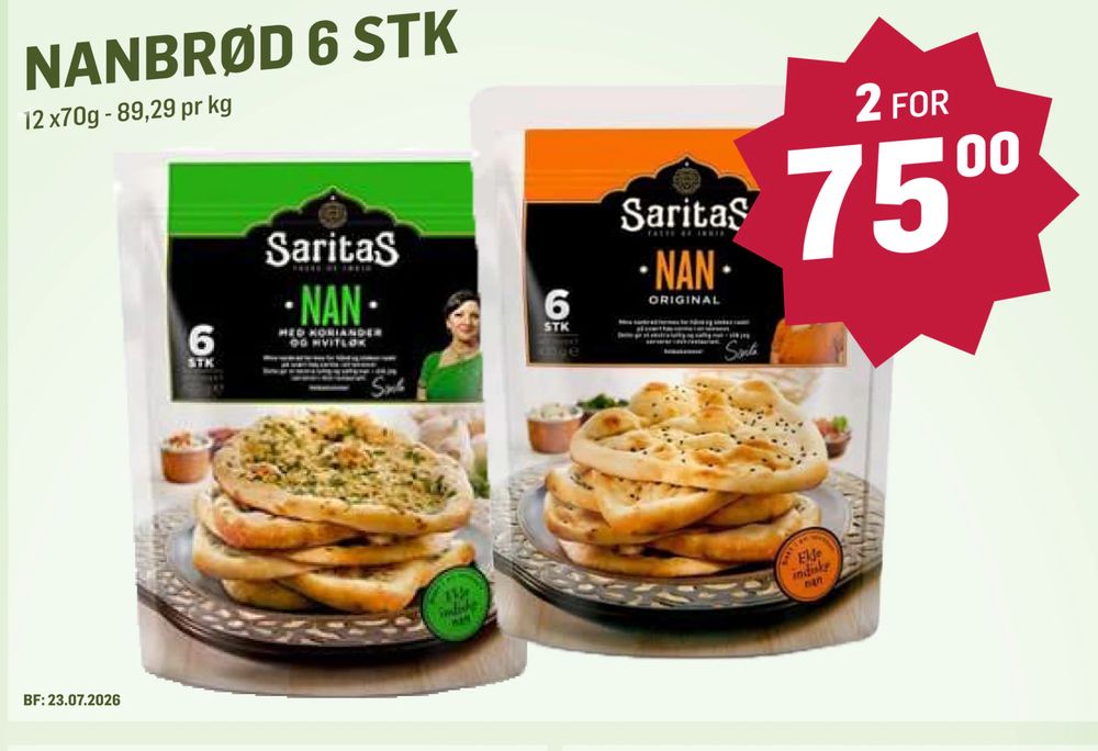 Nanbrød 6 Stk