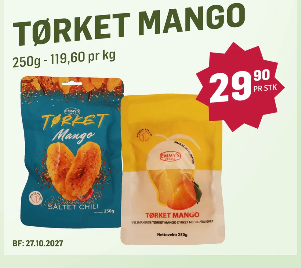 Tørket Mango