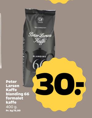 Peter Larsen Kaffe blanding 66 formalet kaffe
