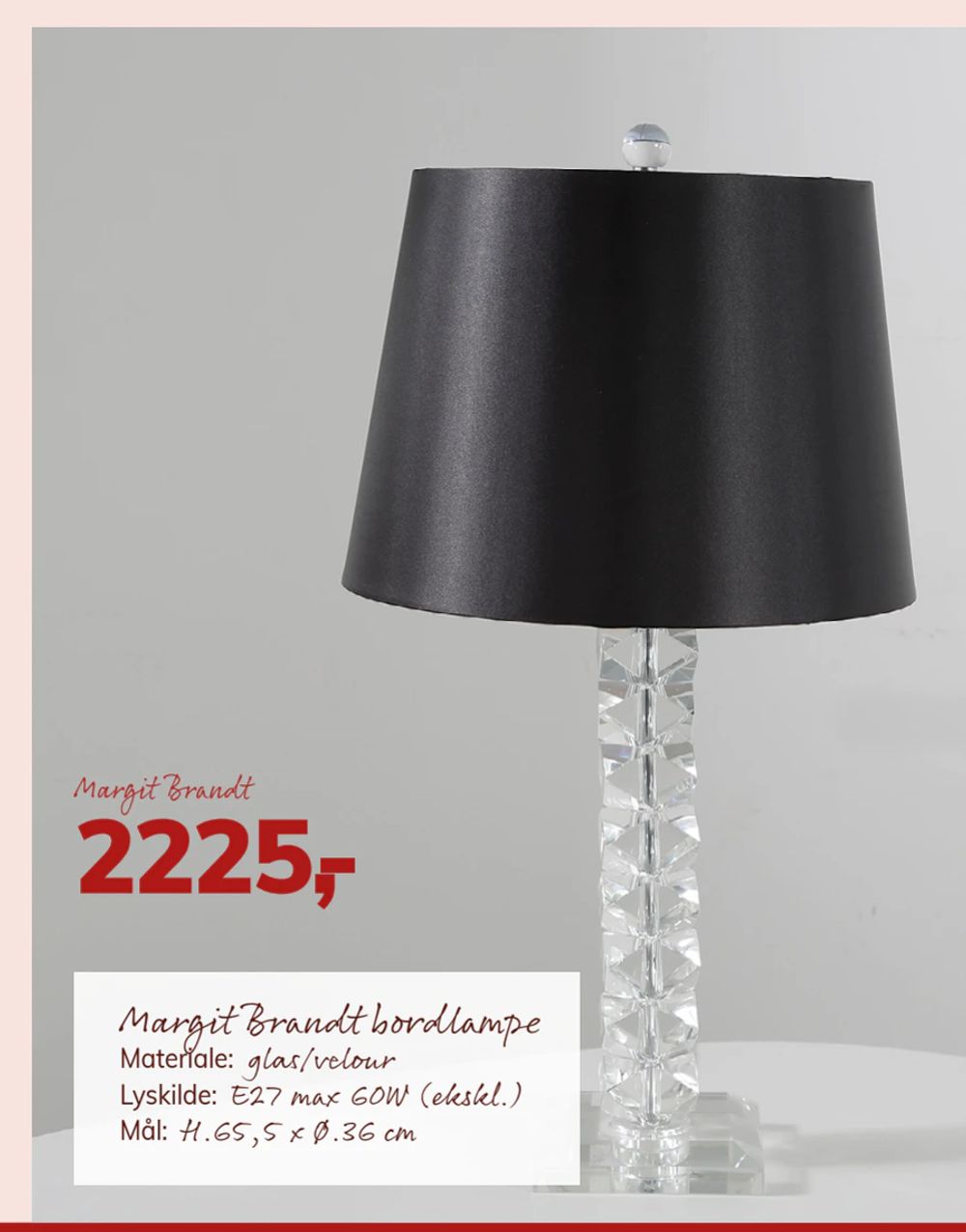 Tilbud på Margit Brandt bordlampe fra Daells Bolighus til 2.225 kr.