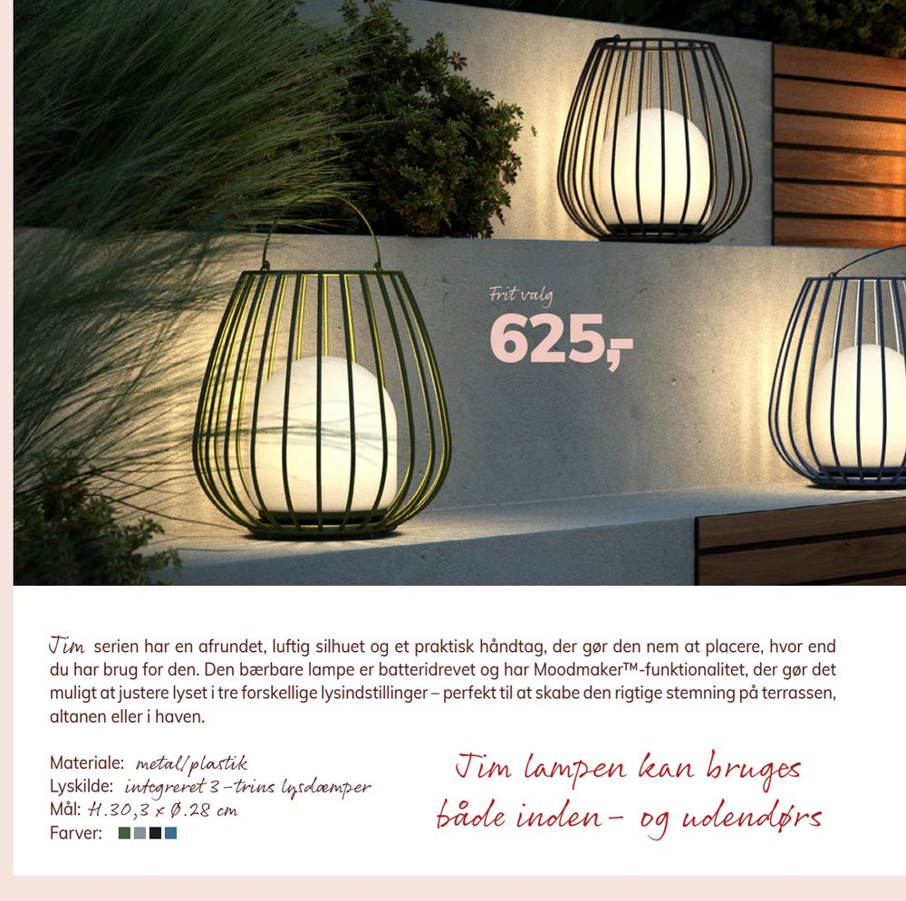 Tilbud på Jim lampen kan bruges både inden- og udendørs fra Daells Bolighus til 625 kr.