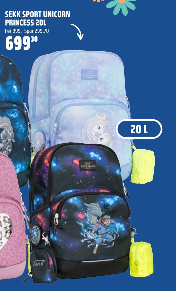 SEKK SPORT UNICORN PRINCESS 20L Før 999,- Spar 299,70 699,30