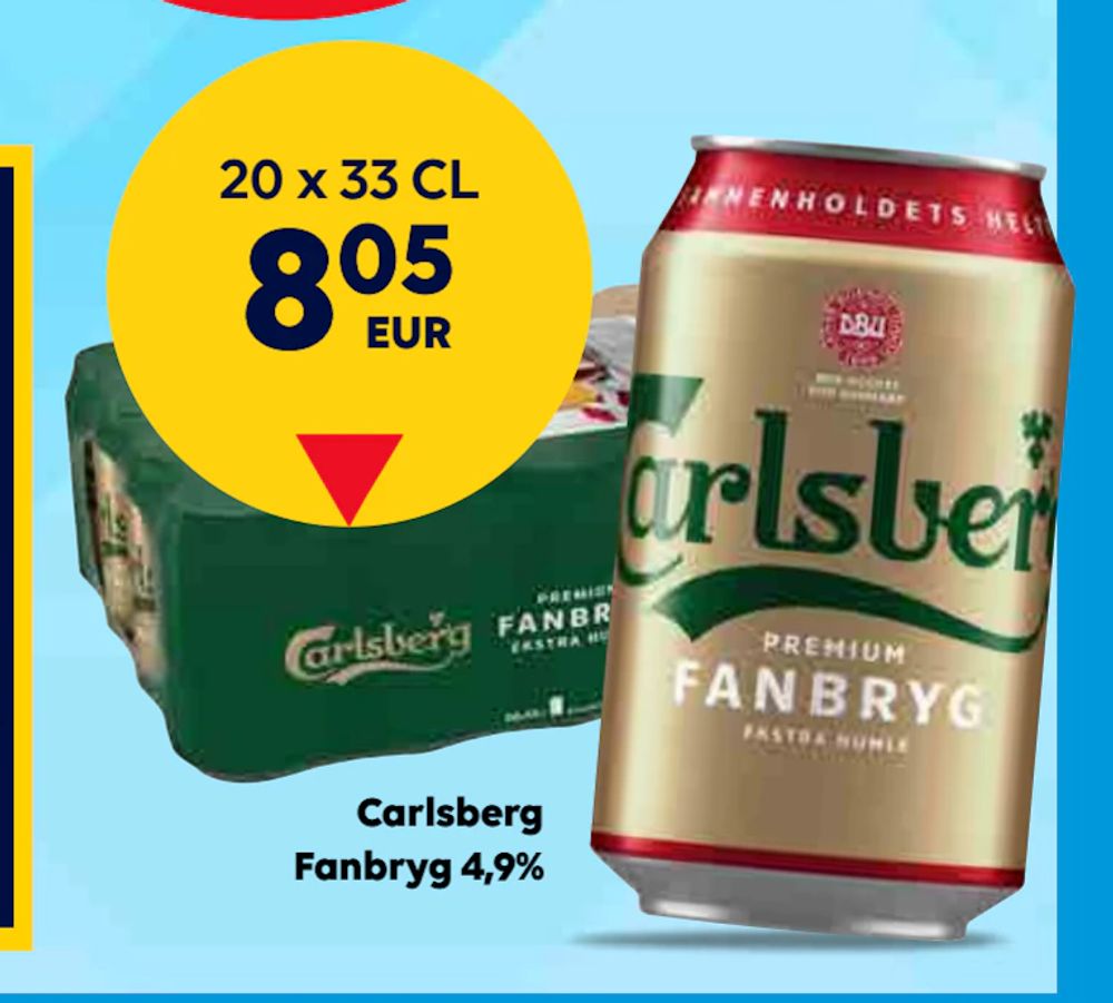 Erbjudanden på Carlsberg Fanbryg från Bordershop för 8,05 €