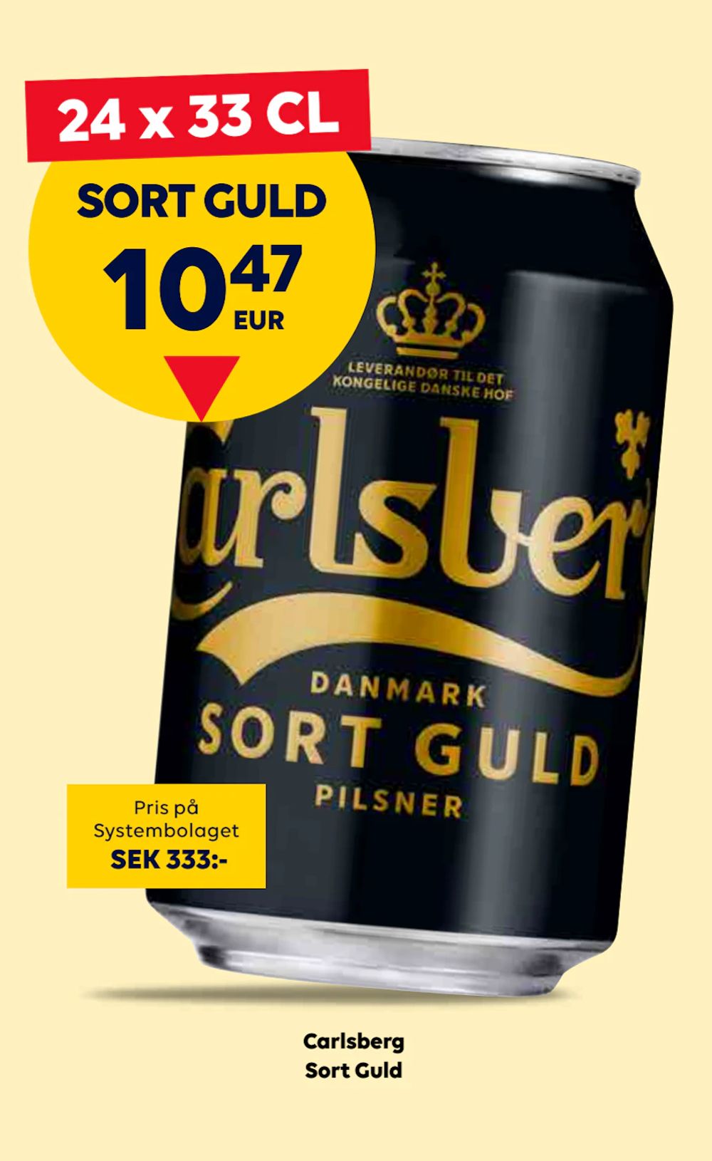 Erbjudanden på Carlsberg Sort Guld från Bordershop för 10,47 €