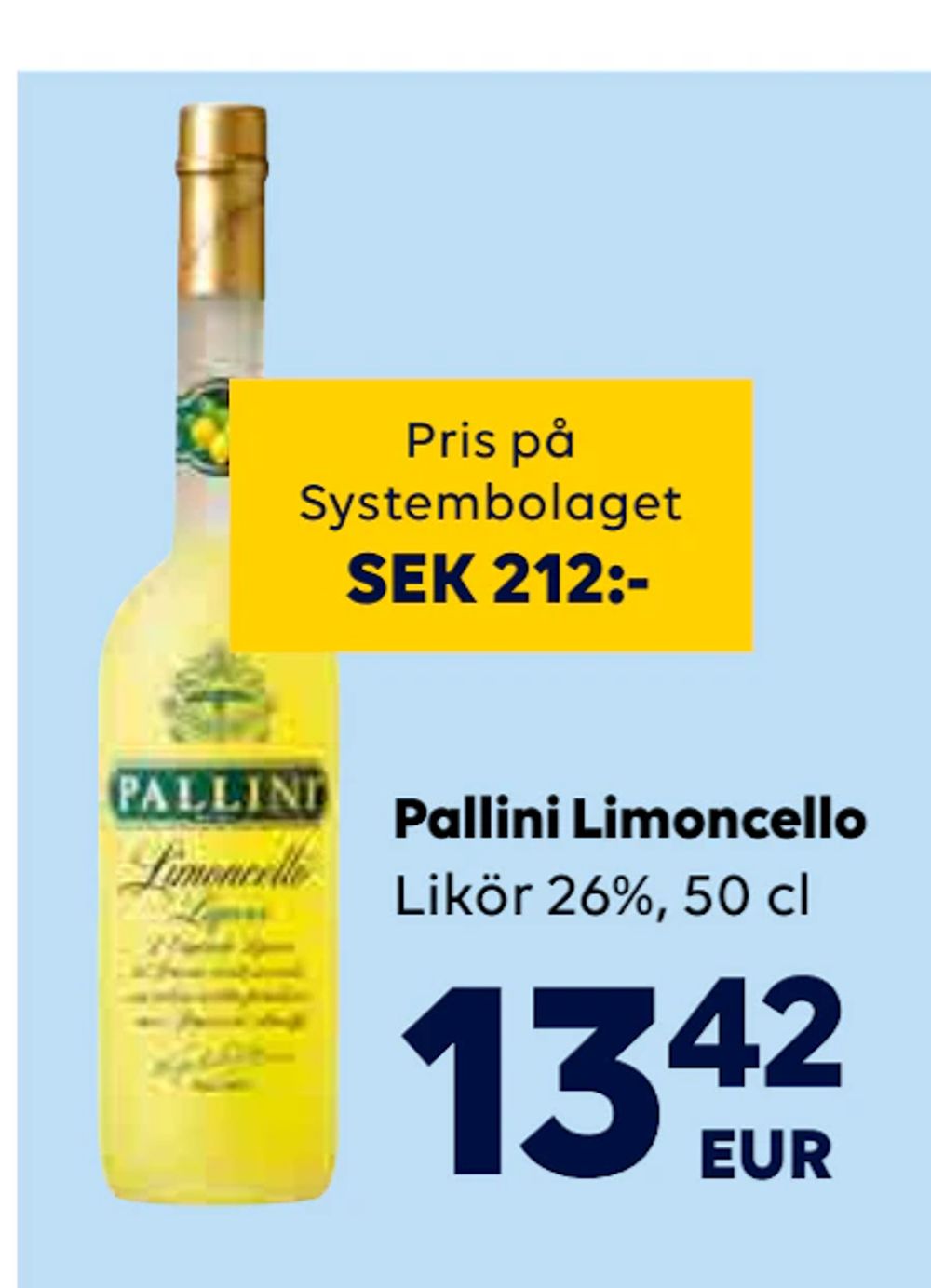 Erbjudanden på Pallini Limoncello från Bordershop för 13,42 €