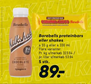 Barebells proteinbars eller shakes