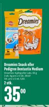 Dreamies Snack eller Pedigree Dentastix Medium