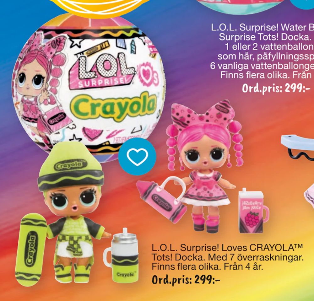 Erbjudanden på L.O.L. Surprise! Loves CRAYOLA™ Tots! från Leklust för 199 kr