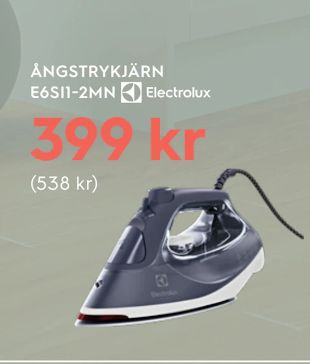 Erbjudanden på ÅNGSTRYKJÄRN E6SI1-2MN från Electrolux Home för 399 kr