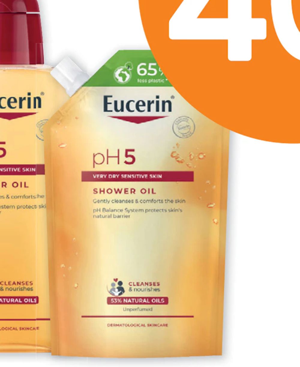 Tilbud på Eucerin pH5 Shower Oil parfymert refill fra Vitusapotek til 131,50 kr