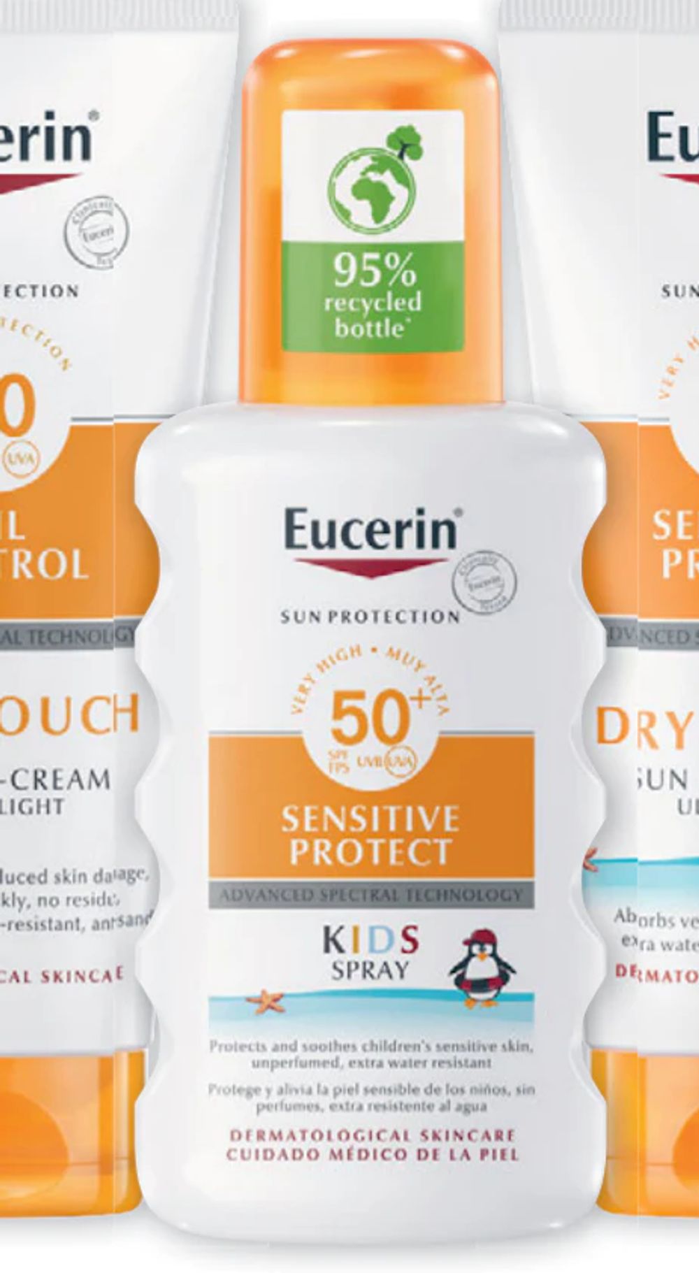 Tilbud på Eucerin Sensitive Protect Kids Sun Spray SPF 50+ fra Vitusapotek til 245,50 kr