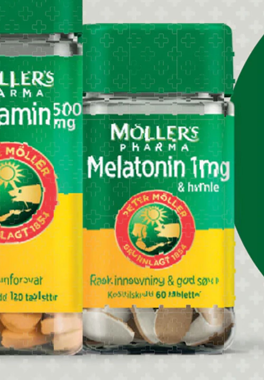 Tilbud på Möller's Pharma Melatonin tab 1 mg & humle fra Vitusapotek til 74,50 kr