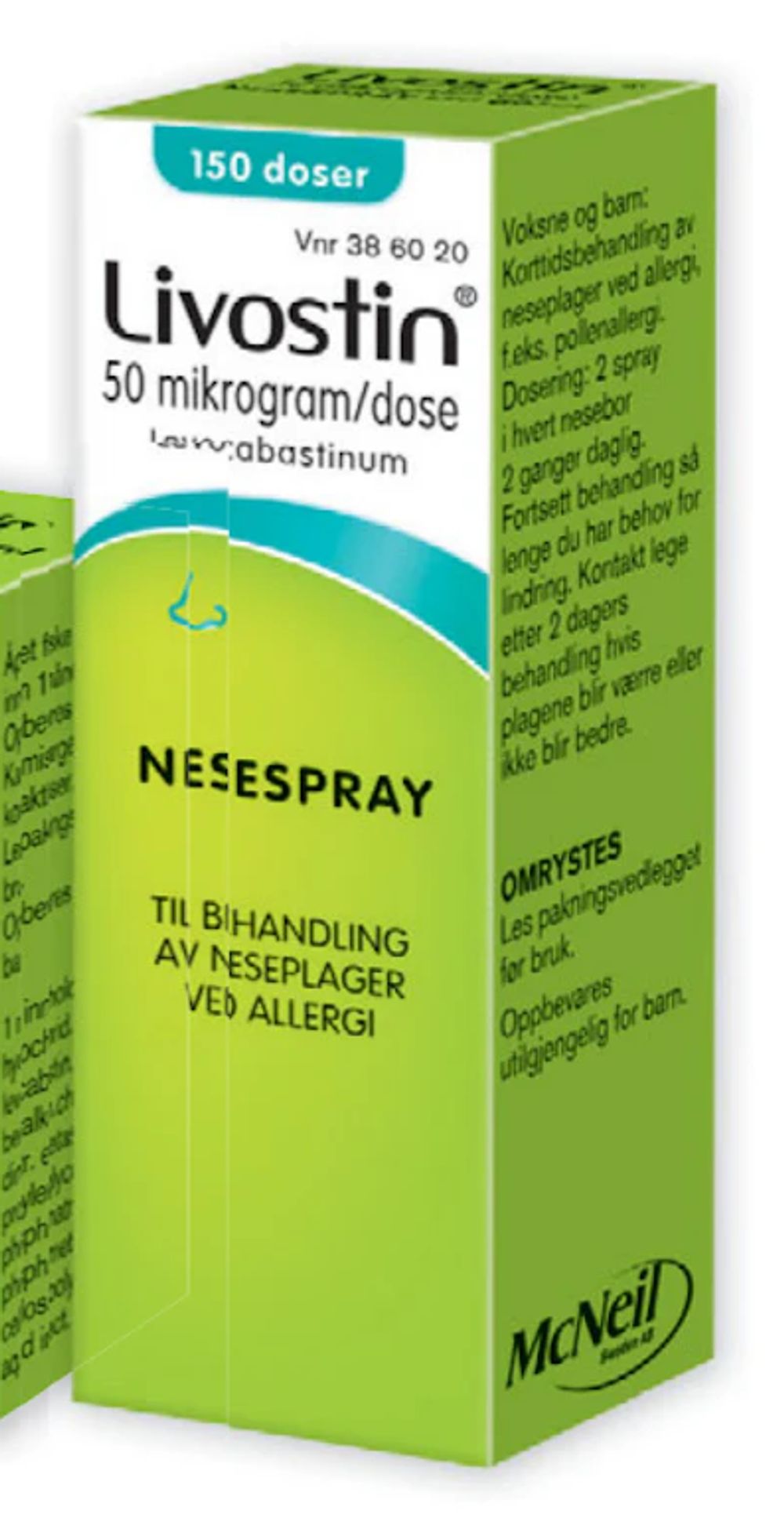 Tilbud på Livostin nesespray 0,5 mg/dose fra Vitusapotek til 229,90 kr