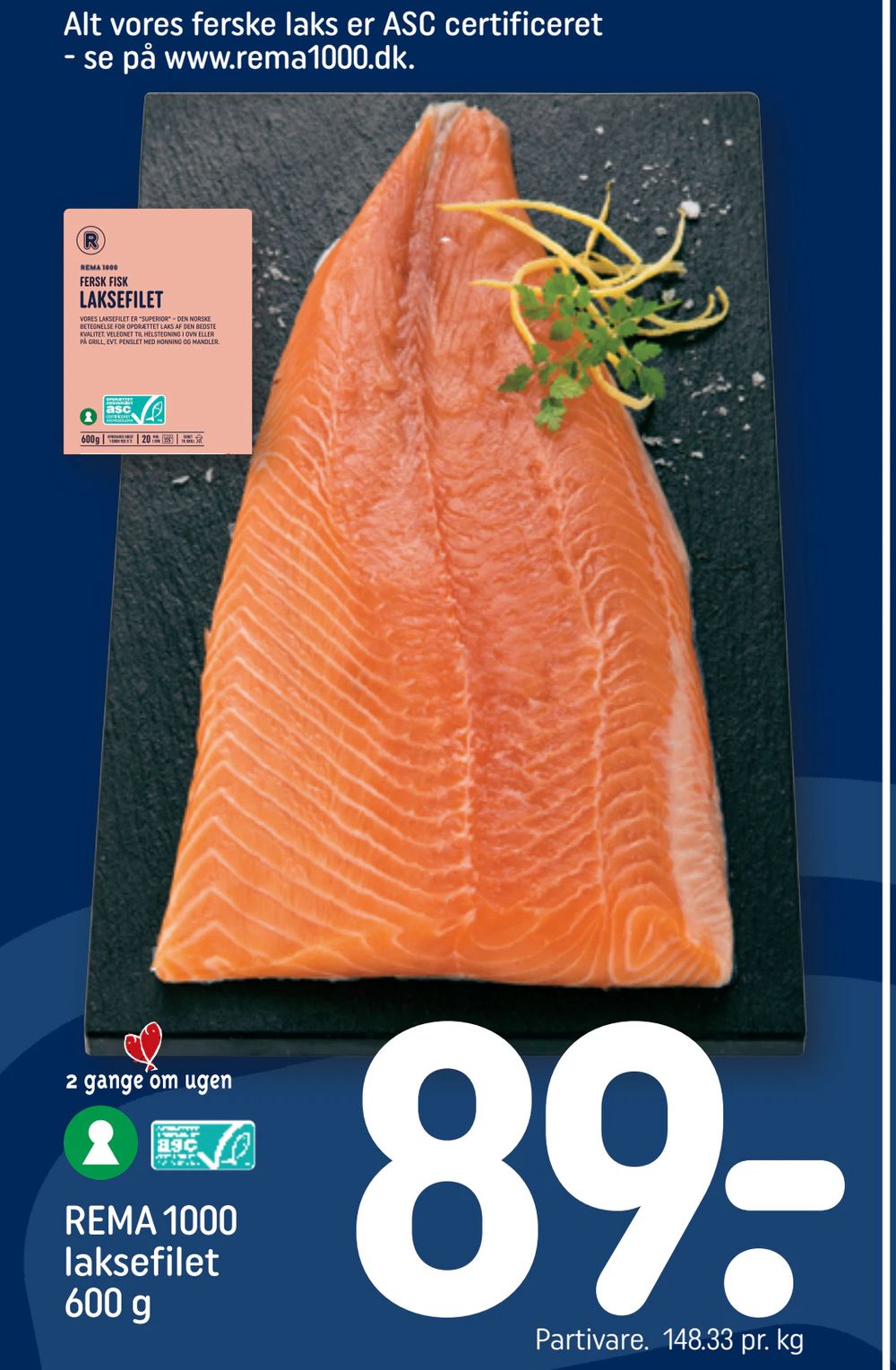 REMA 1000 laksefilet 600 g
