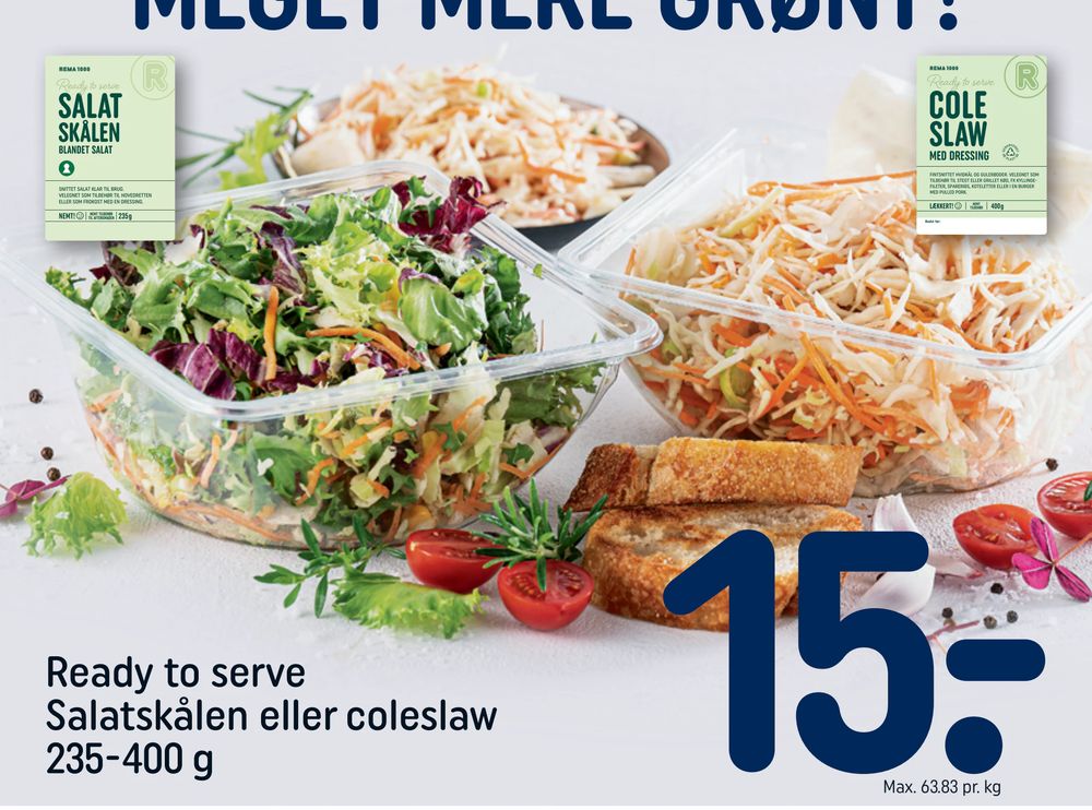 Ready to serve Salatskålen eller coleslaw 235-400 g