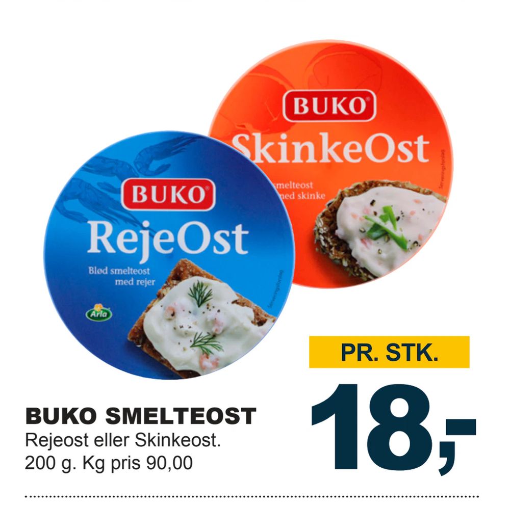 Tilbud på BUKO SMELTEOST fra LET-KØB til 18 kr.