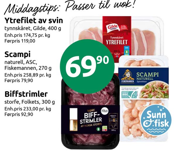Ytrefilet av svin tynnskåret, Gilde, 400 g
Enh.pris 174,75 pr. kg
Førpris 119,00