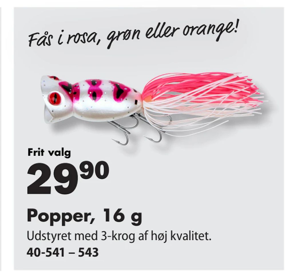 Tilbud på Popper, 16 g fra Biltema til 29,90 kr.
