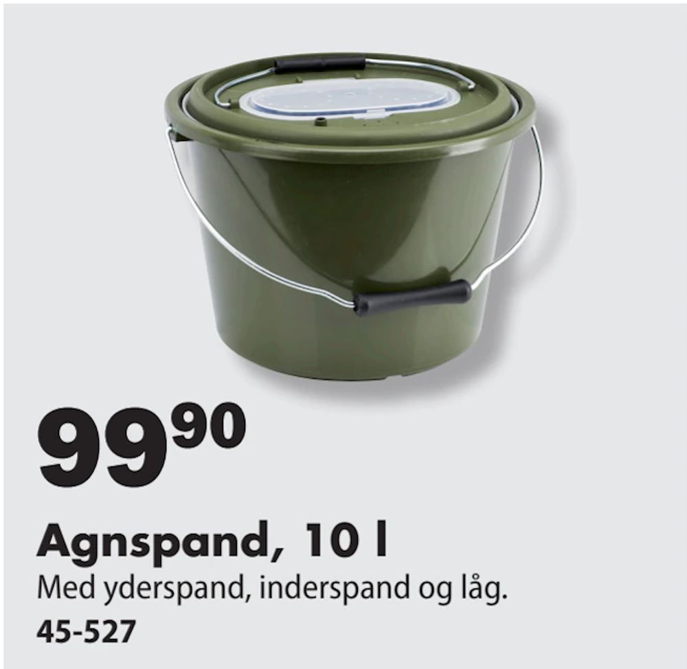 Tilbud på Agnspand, 10 l fra Biltema til 99,90 kr.