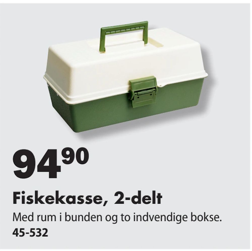 Tilbud på Fiskekasse, 2-delt fra Biltema til 94,90 kr.