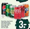 Pepsi Max, Faxe Kondi, Faxe Kondi 0 kcal., Coca-Cola orginal, Zero sugar eller Fanta orange