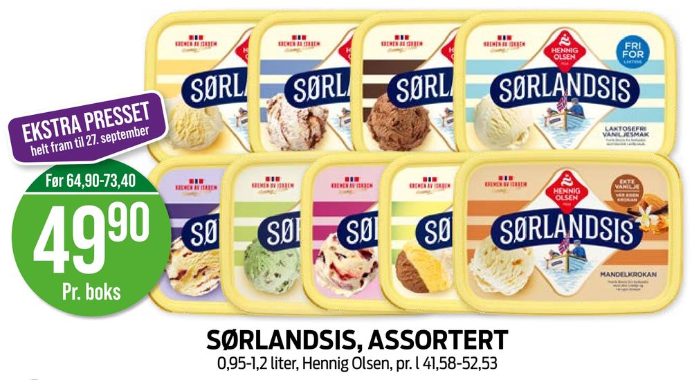 Sørlandsis, Assortert