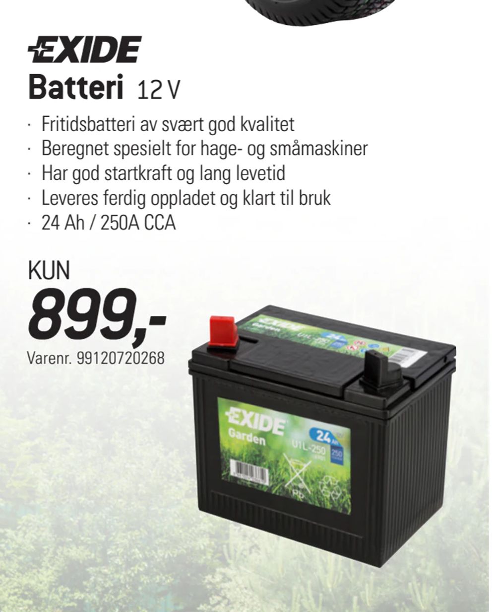 Tilbud på Batteri 12 V fra thansen til 899 kr