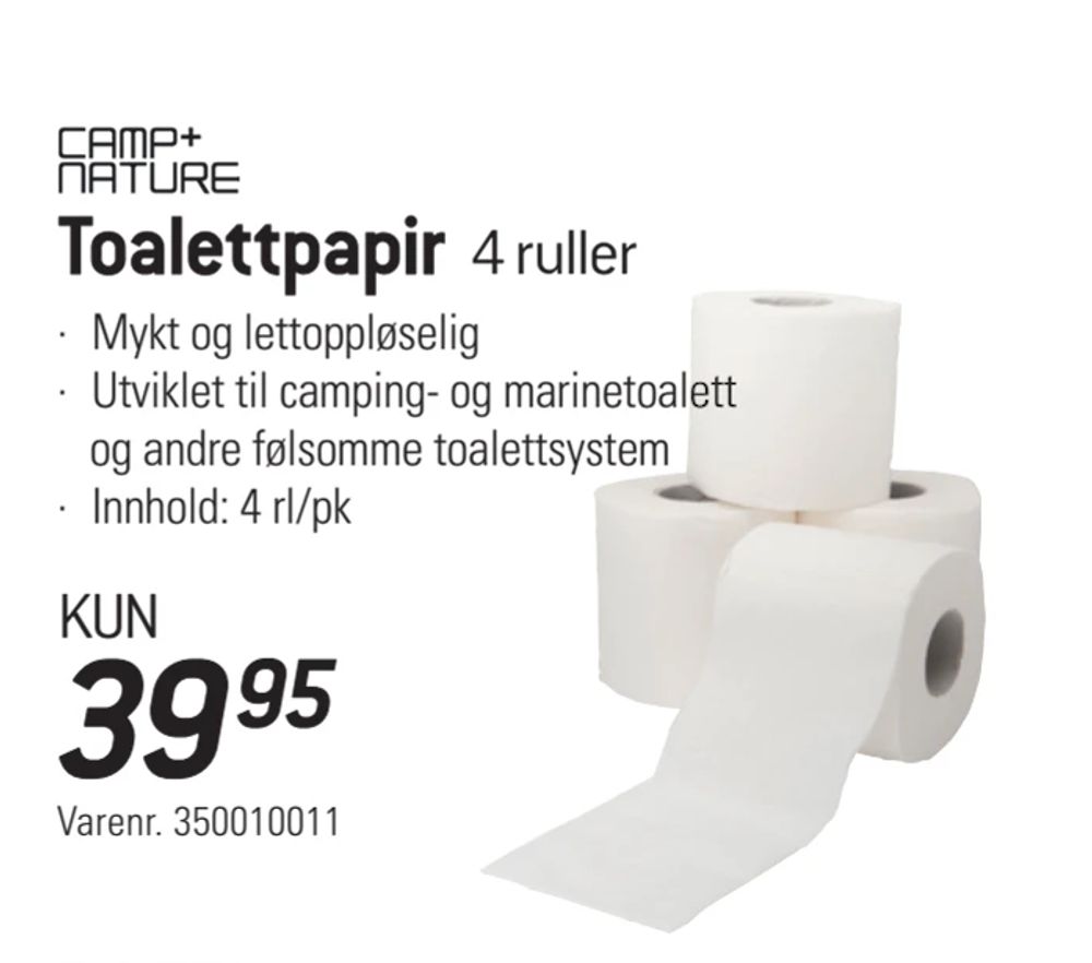 Tilbud på Toalettpapir fra thansen til 39,95 kr