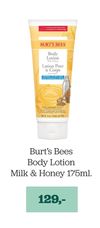 Burt’s Bees Body Lotion Milk & Honey 175ml.