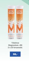 Vitabrus Magnesium +B6 2 x 20 brusetabl.