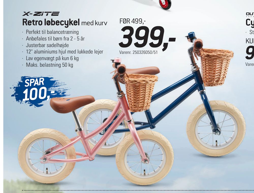 Tilbud på Retro løbecykel fra thansen til 399 kr.