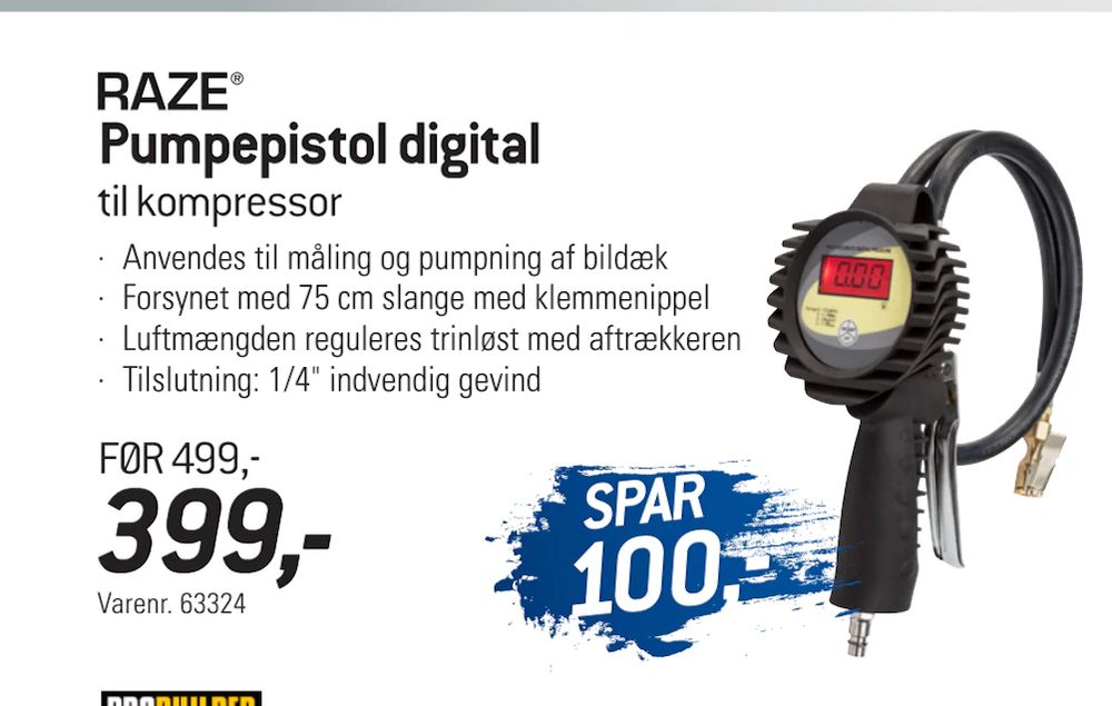 Tilbud på Pumpepistol digital fra thansen til 399 kr.