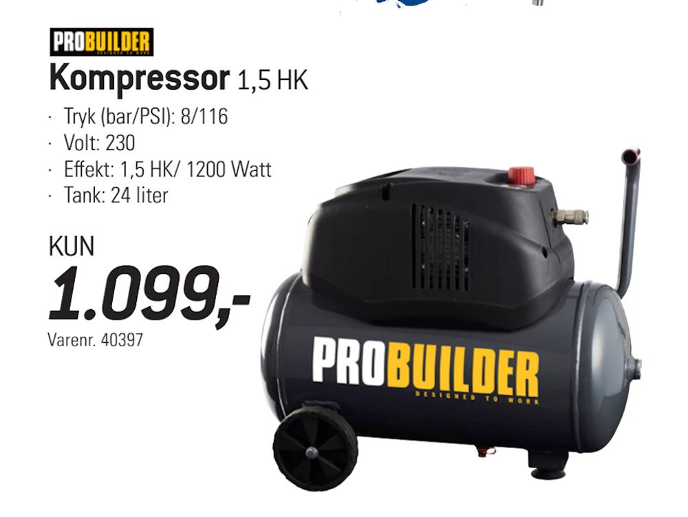 Tilbud på Kompressor fra thansen til 1.099 kr.