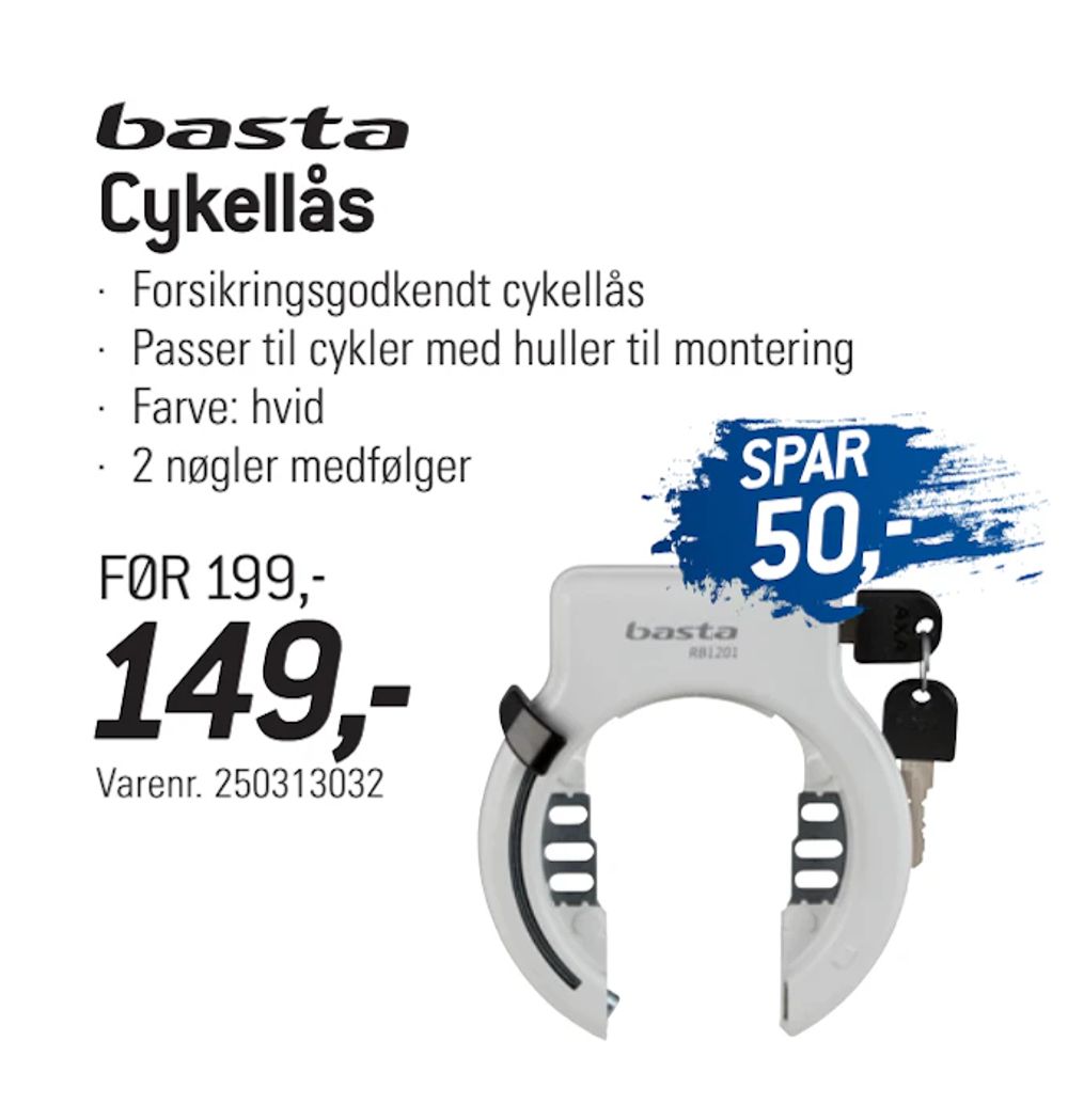 Tilbud på Cykellås fra thansen til 149 kr.
